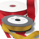 20 meters Italian Double Sided Satin Ribbon - Gold or Red - ACCESSOIRES LEDUC BV